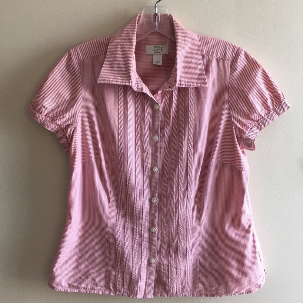 LOFT Short Sleeve Button Down Size 10P